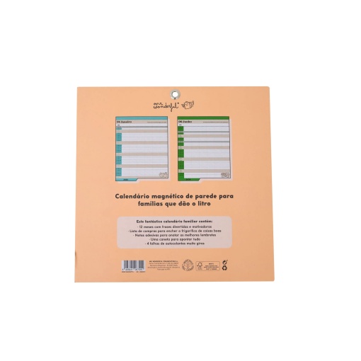 Calendário de parede magnético familiar 2026 MR.WONDERFUL "A melhor versão de nós"
