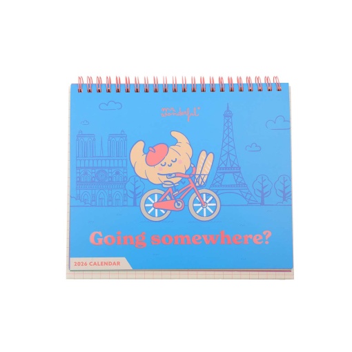 Calendário de mesa 2026 MR.WONDERFUL "Going somewhere?"