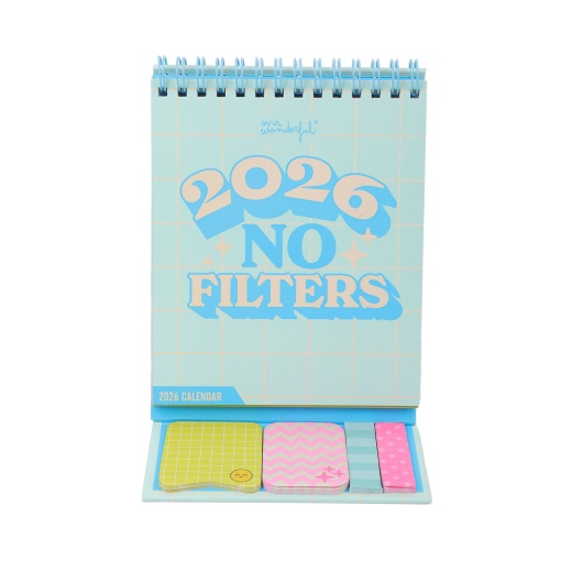 Calendário de mesa com base 2026 MR.WONDERFUL "No filters"