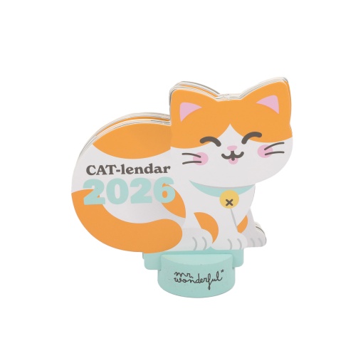 Calendário de mesa com base 2026 MR.WONDERFUL "Meow-lendar"