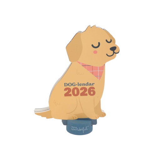 Calendário de mesa com base 2026 MR.WONDERFUL "Dog-lendar"