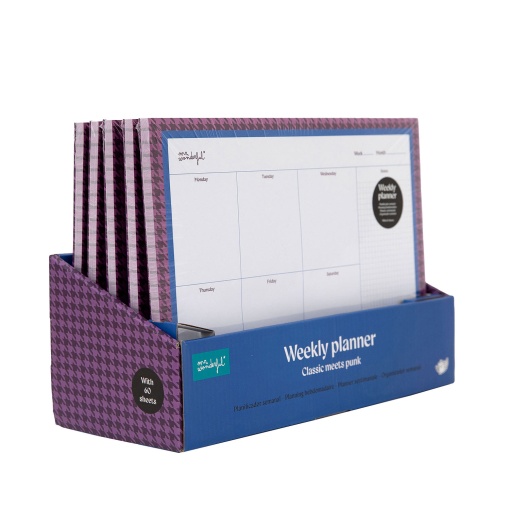 Planificador de mesa semanal MR.WONDERFUL pied de poule