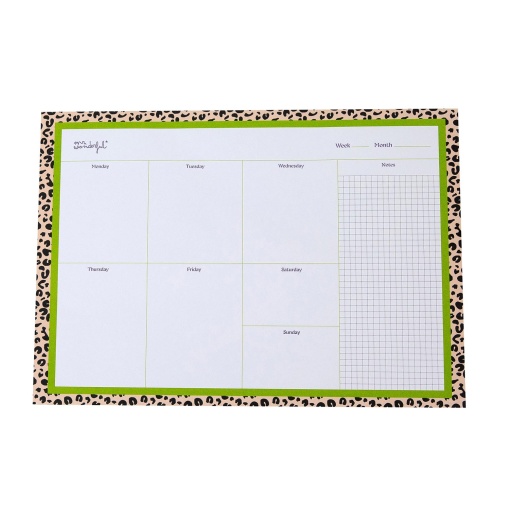 Planificador de mesa semanal MR.WONDERFUL animal print