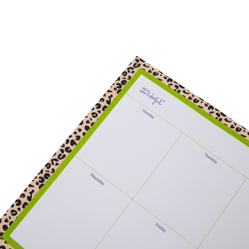 Planificador de mesa semanal MR.WONDERFUL animal print