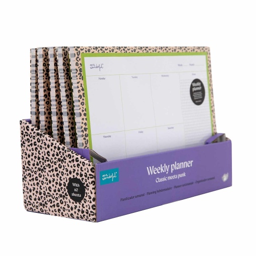Planificador de mesa semanal MR.WONDERFUL animal print