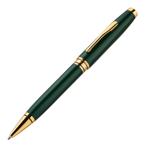 CROSS Coventry ballpoint pen, green lacquered with gold clip, M AT0662-14