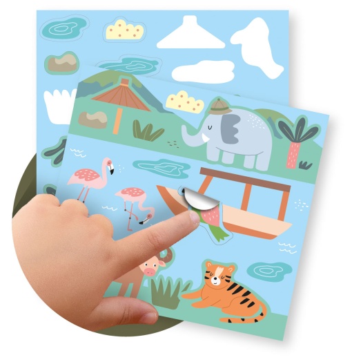 Stickers geométricos - safari APLI Kids