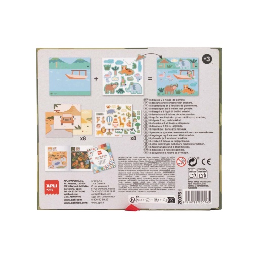 Stickers geométricos - safari APLI Kids