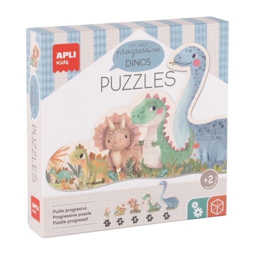 Puzzle APLI Kids 1-2-3-4-5 peças dinos