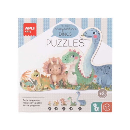 Puzzle APLI Kids 1-2-3-4-5 peças dinos