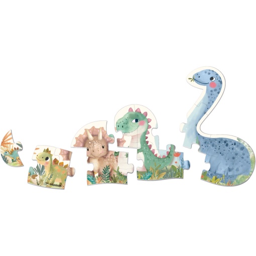 Puzzle APLI Kids 1-2-3-4-5 peças dinos