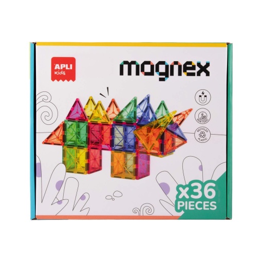 Jogo de construção magnético Magnex 36 peças APLI Kids