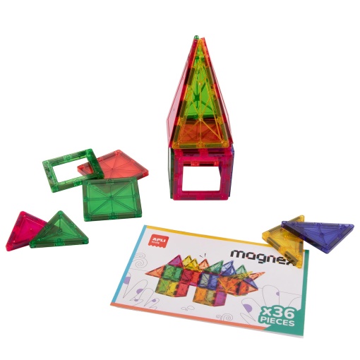 Jogo de construção magnético Magnex 36 peças APLI Kids