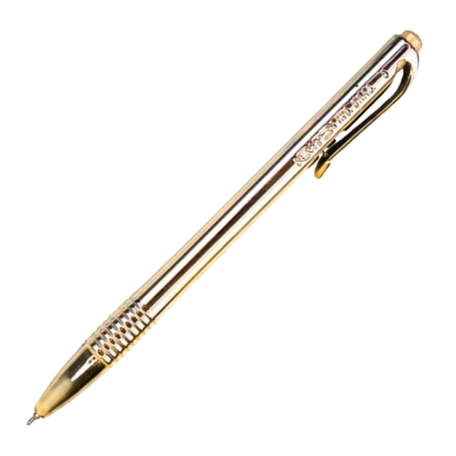 Esferográfica de gel NEWPEN Clic Sensations Metallic 2.0 dourada escrita azul 0,7mm