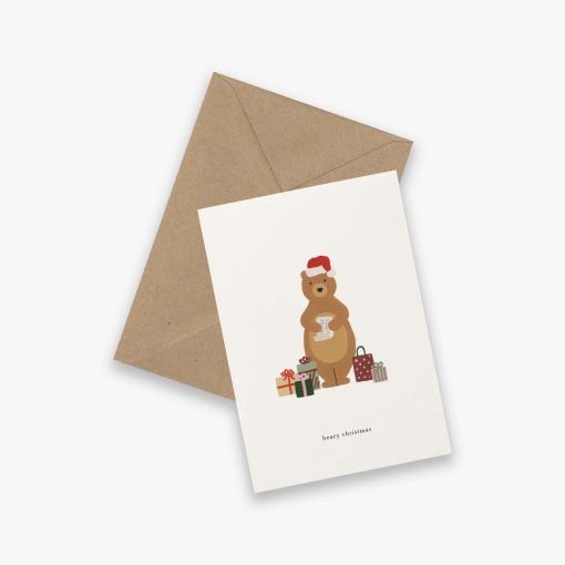 Postal KARTOTEK Christmas Bear "Berry Christmas"