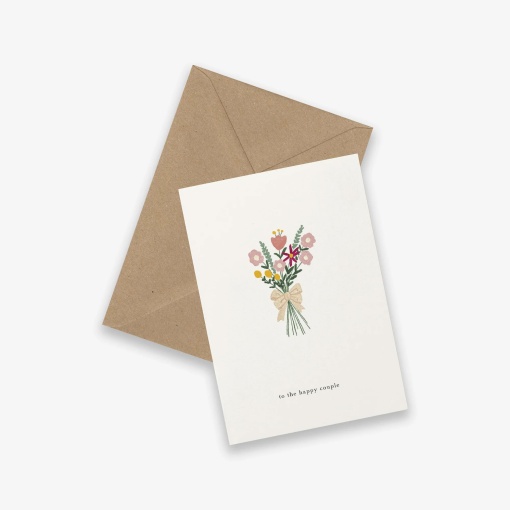 Postal KARTOTEK Wedding Flowers "To the happy couple"