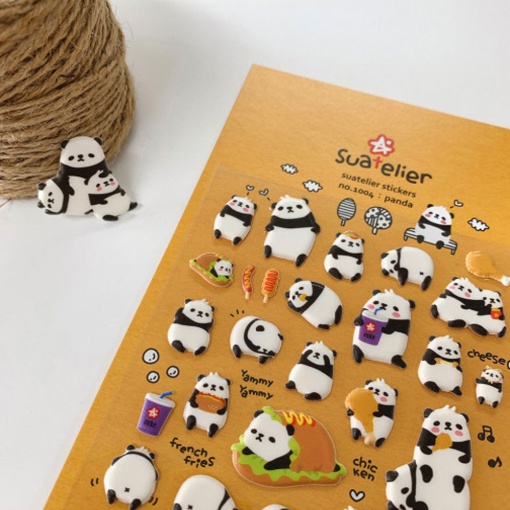 Autocolantes SUATELIER panda - 1 folha