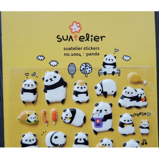 Autocolantes SUATELIER panda - 1 folha