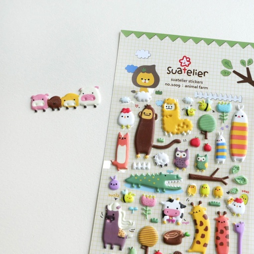 Autocolantes SUATELIER animais - 1 folha