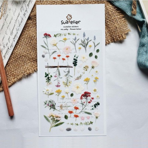 Autocolantes SUATELIER carta de flor - 1 folha