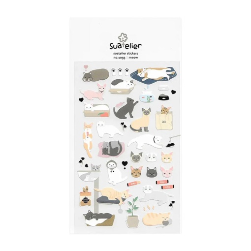 Autocolantes SUATELIER meow - 1 folha