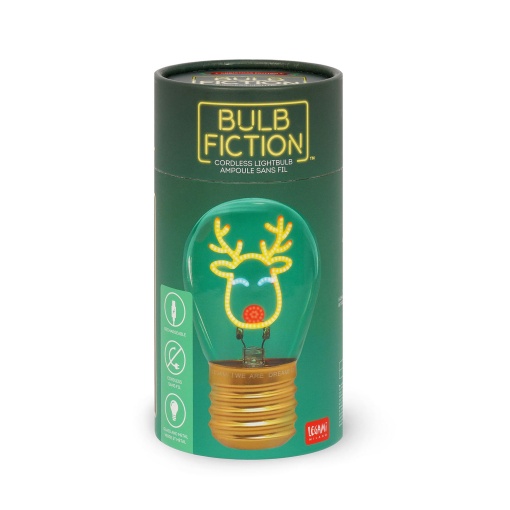 Candeeiro de mesa em forma de lâmpada Bulb Fiction - rena LEGAMI It's Christmas Time
