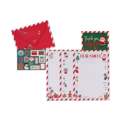 Kit para escrever carta ao Pai Natal LEGAMI It's Christmas Time