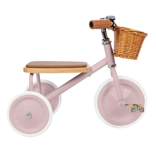 Triciclo vintage rosa BANWOOD Eco BW-TRIKE-DUSTYPINK