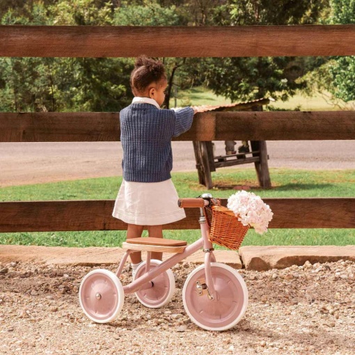 Triciclo vintage rosa BANWOOD Eco BW-TRIKE-DUSTYPINK