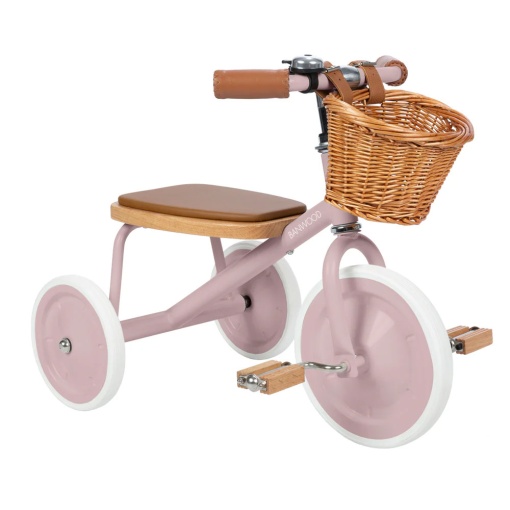 Triciclo vintage rosa BANWOOD Eco BW-TRIKE-DUSTYPINK