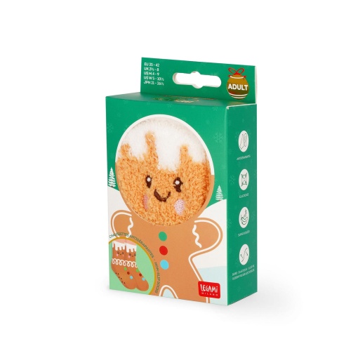 Meias antiderrapantes LEGAMI It's a Match! Natal - biscoito de gengibre 35-42