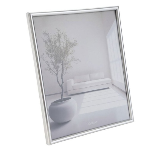 Moldura de plástico D'CASA 20x25cm prateado 309455