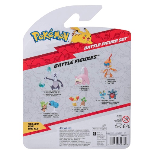 Pokémon multipack 3 figuras - Pikachu + Alolan Mulk + Machop