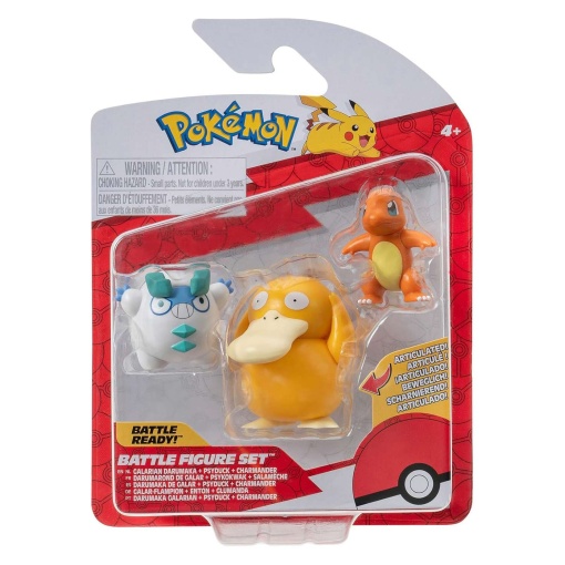 Pokémon multipack 3 figuras - Darumaka + Psyduck + Charmander
