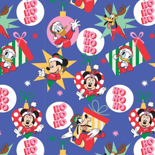 Papel de embrulho JOL Disney Natal 70x100cm Ho ho ho
