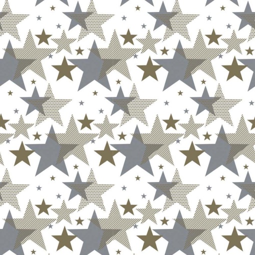 Papel de embrulho JOL Natal 70x100cm estrelas
