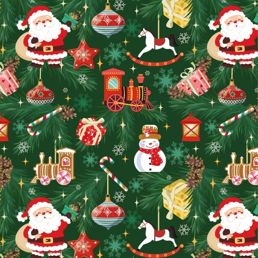 Papel de embrulho AMBAR Natal 70x100cm tesouros de Natal