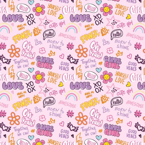 Papel de embrulho AMBAR infantil 70x100cm menina fofa