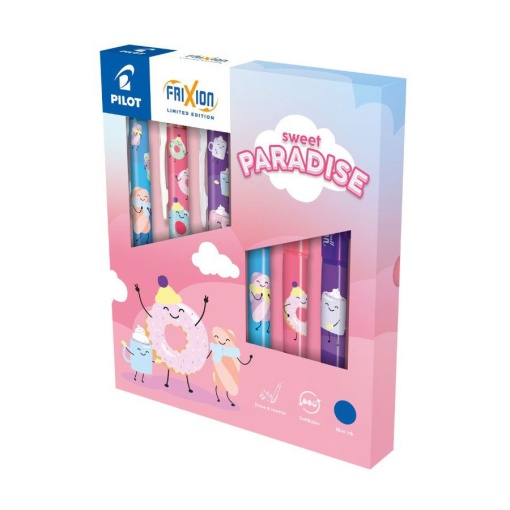 Roller Frixion Sweet Paradise Clicker 0,7mm - 6 unidades