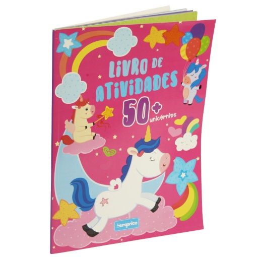 Livro de atividades 50+ - unicórnios EUROPRICE