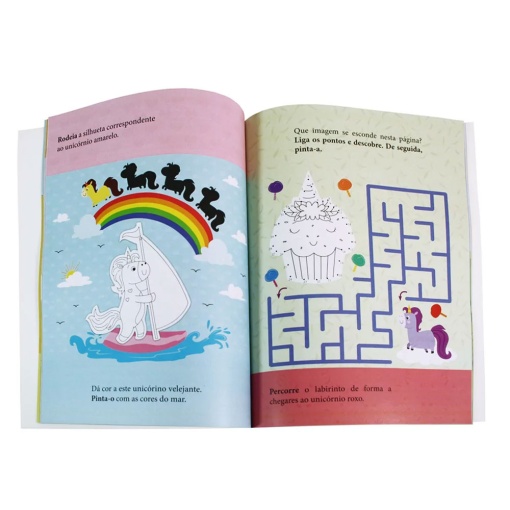 Livro de atividades 50+ - unicórnios EUROPRICE