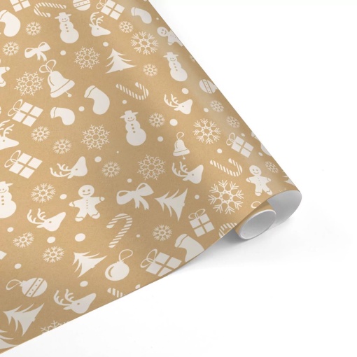 Rollo de papel de regalo Kraft EUROPRICE Surtido 70 cm x 5 m