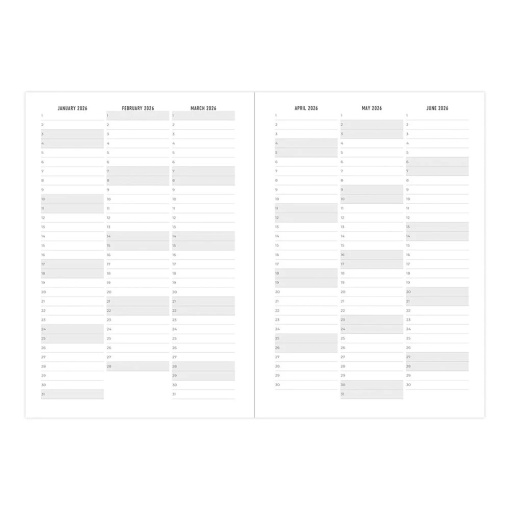 Agenda semanal A5 2026 Letts of London Conscious Sage