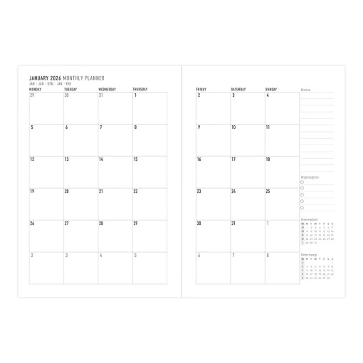 Agenda semanal A5 2026 Letts of London Conscious Sage