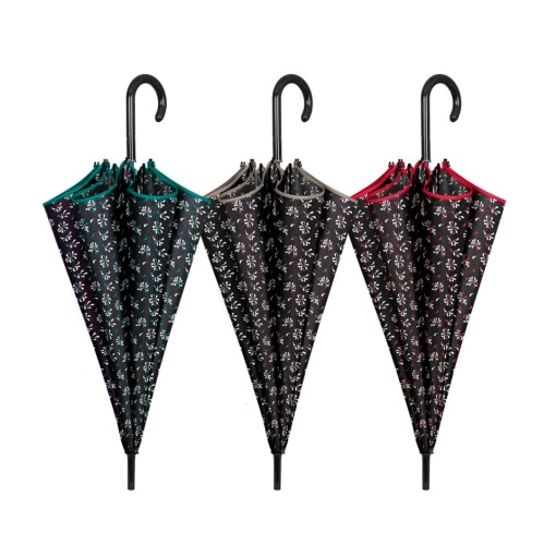 Guarda-chuva automático 61cm flores sortido PERLETTI