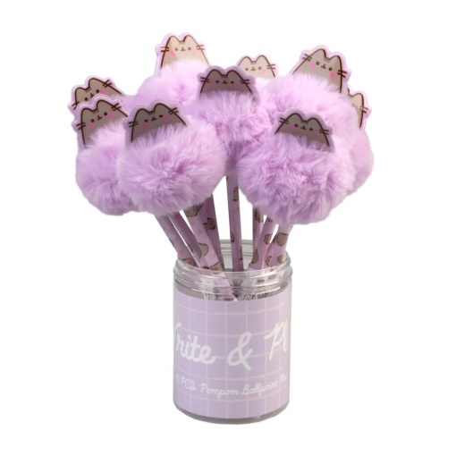 Esferográfica PUSHEEN Moments com pompom lilás