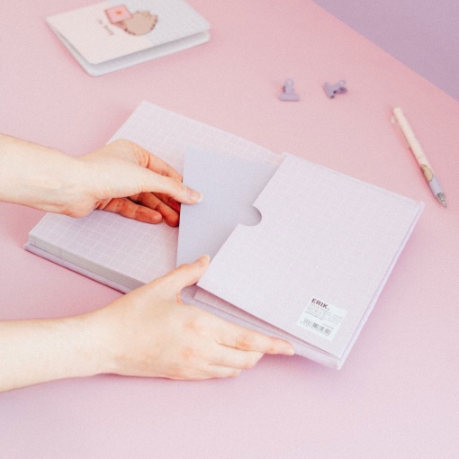 Caderno de pelúcia A5 PUSHEEN Moments pautado 96 folhas 100g