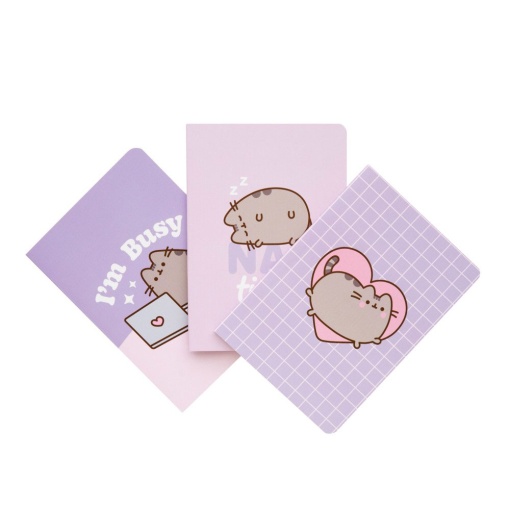 Conjunto 3 cadernos A6 PUSHEEN Moments