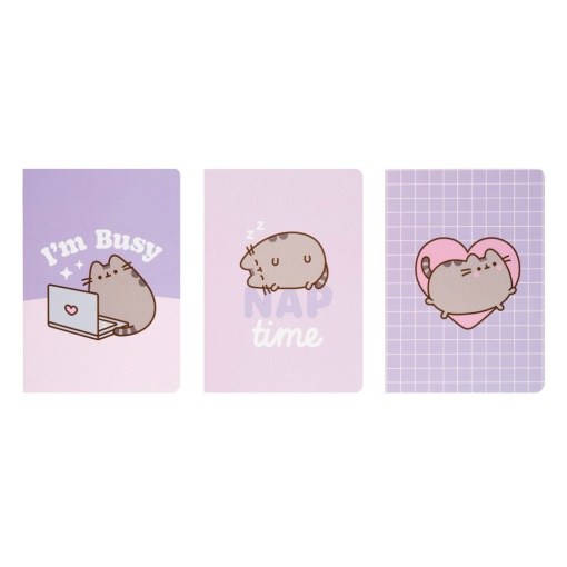 Conjunto 3 cadernos A6 PUSHEEN Moments