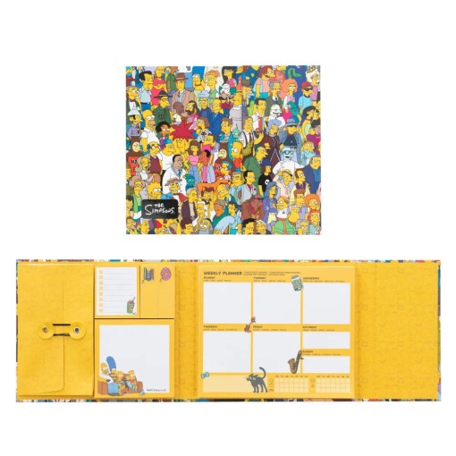 Planificador semanal com notas adesivas THE SIMPSONS